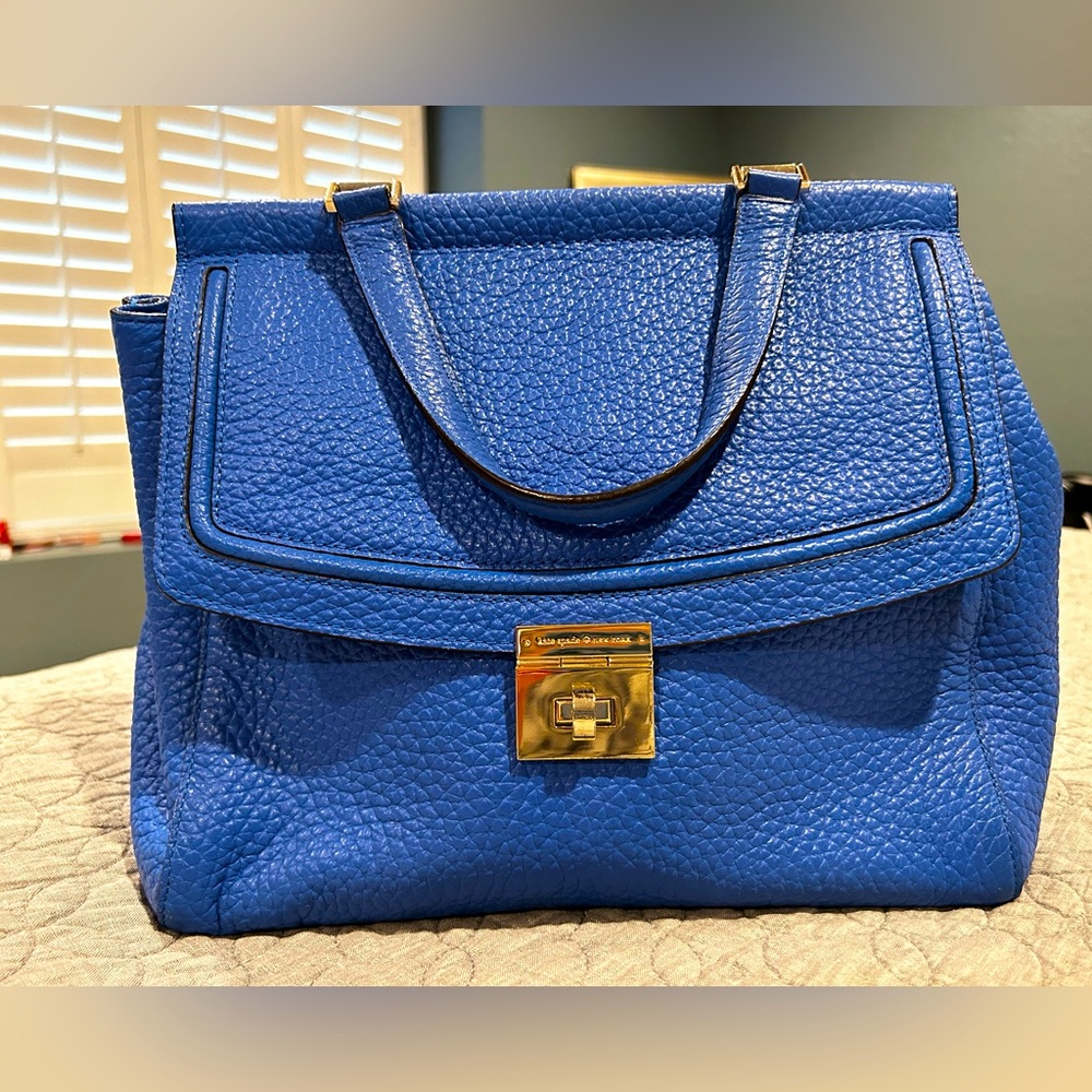 KATE SPADE Cobalt Blue leather handbag excellent condition